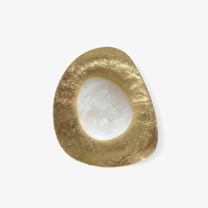 Applique in alabastro Organic Gilded Pebble