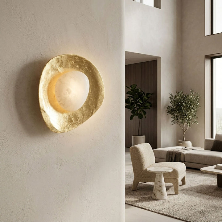 Applique in alabastro Organic Gilded Pebble