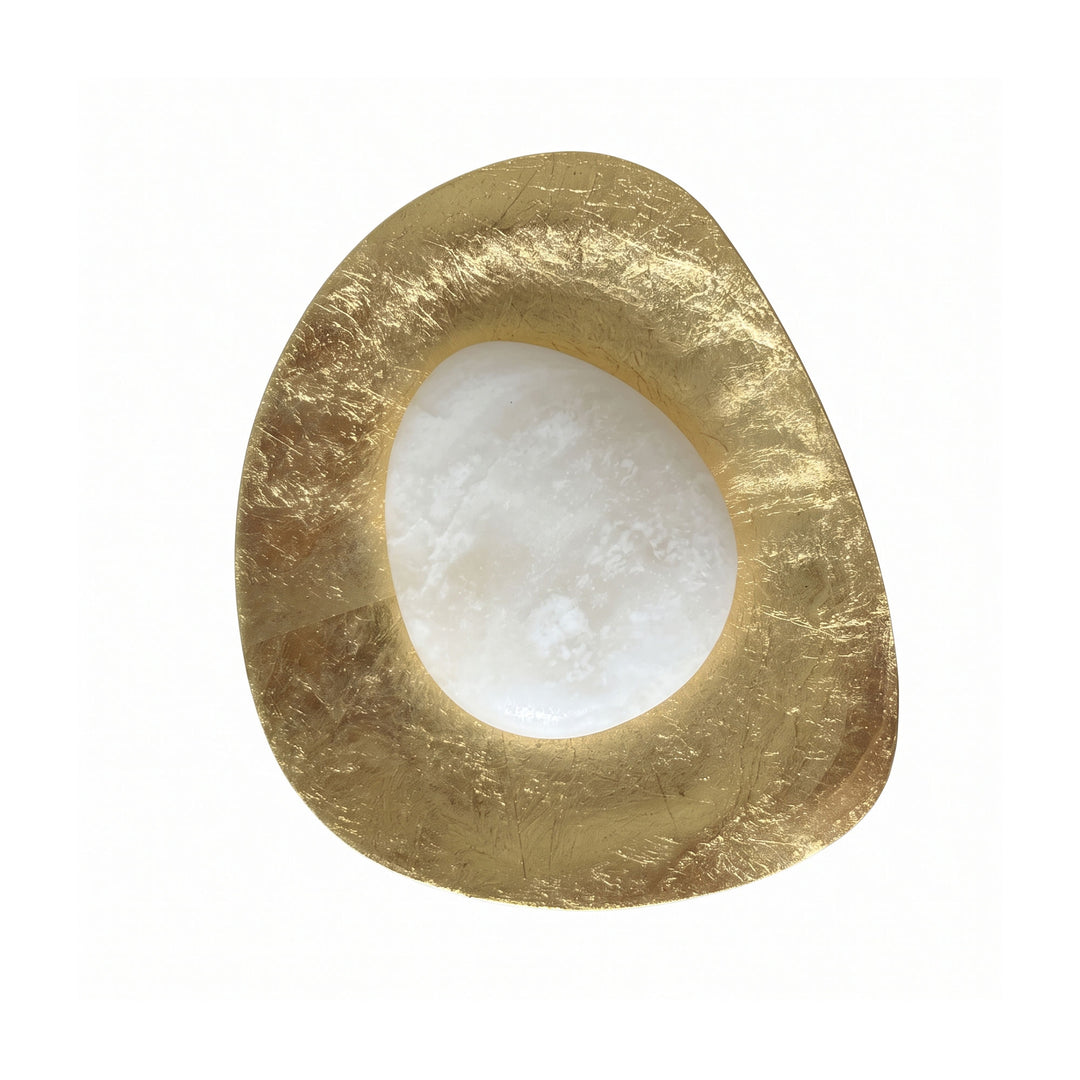 Applique in alabastro Organic Gilded Pebble
