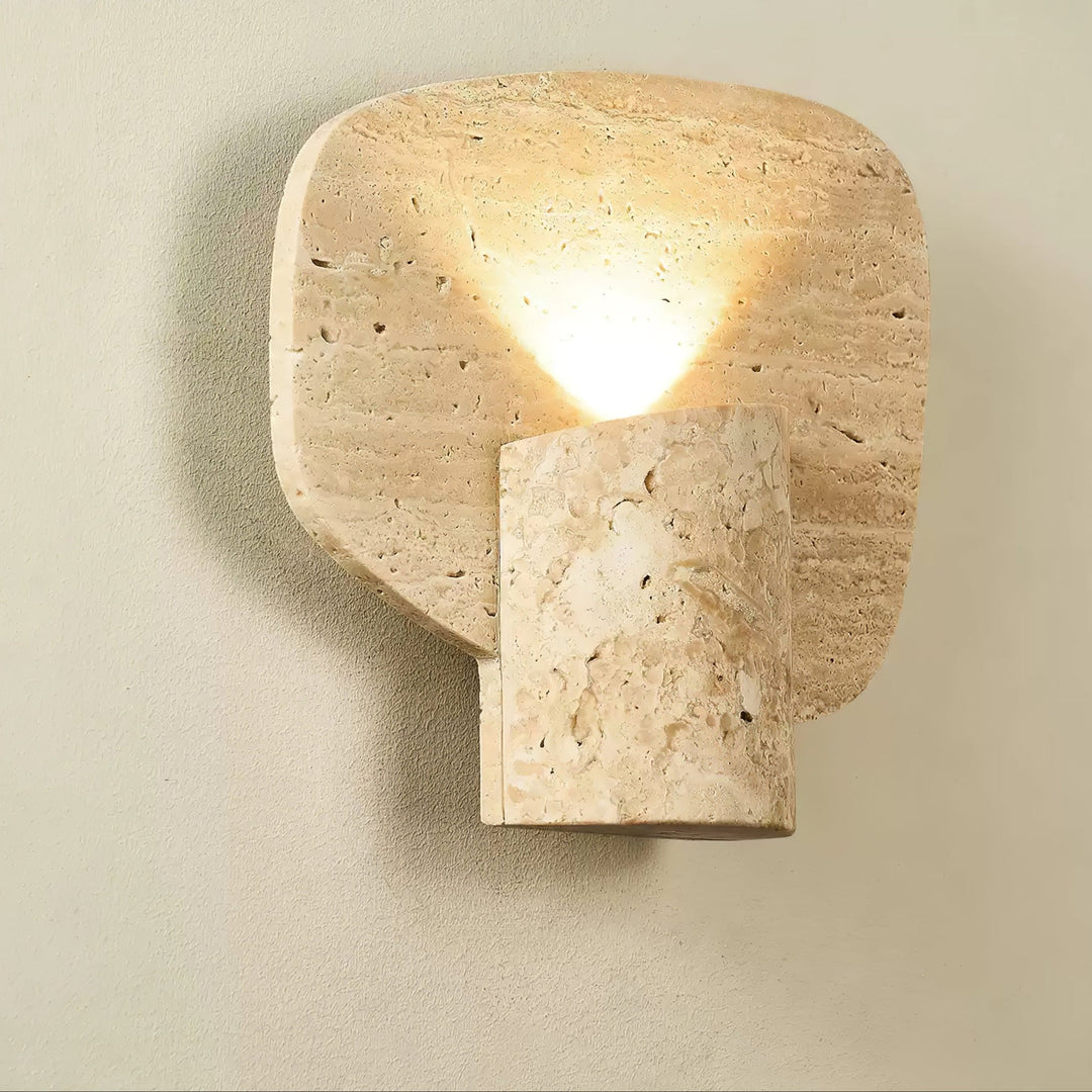 Organic Travertine Cylinder Wall Light - Vakkerlight