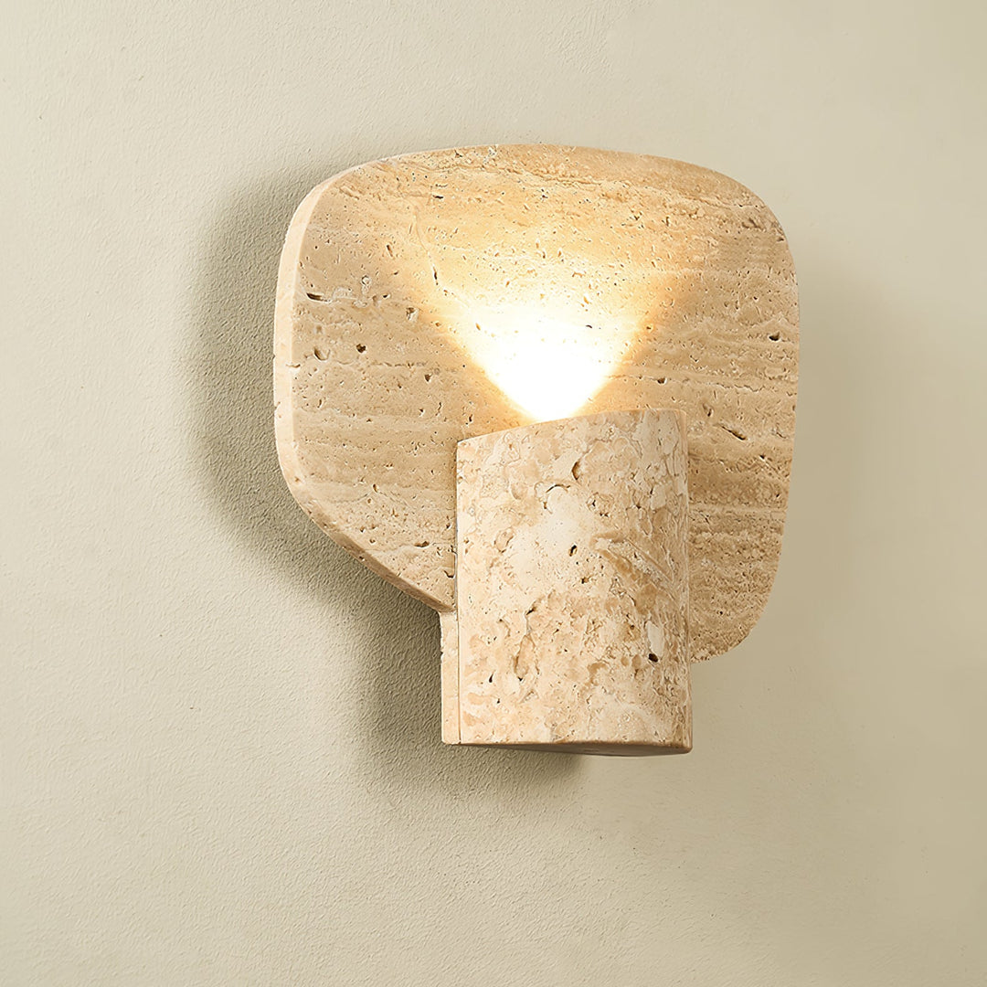Organic Travertine Cylinder Wall Light - Vakkerlight