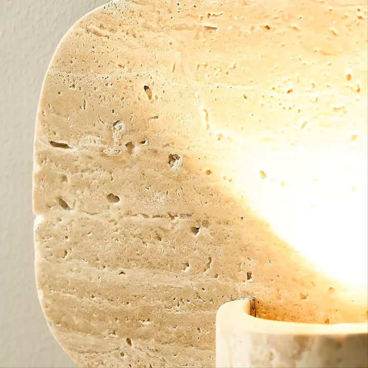 Organic Travertine Cylinder Wall Light - Vakkerlight
