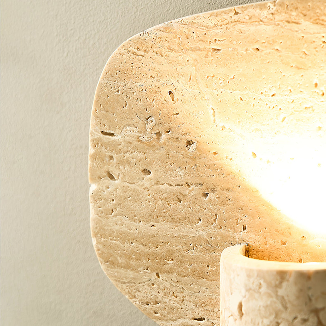 Organic Travertine Cylinder Wall Light - Vakkerlight