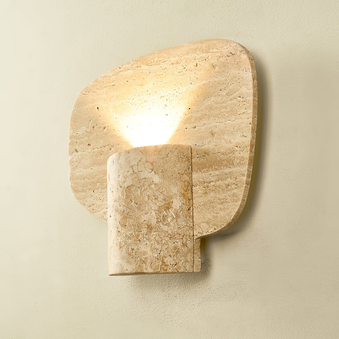 Organic Travertine Cylinder Wall Light - Vakkerlight