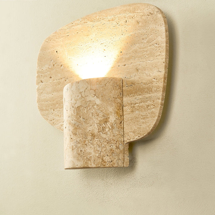 Organic Travertine Cylinder Wall Light - Vakkerlight