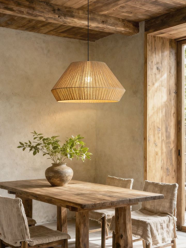 Origami Faceted Linen Pendant Lamp – detail 8