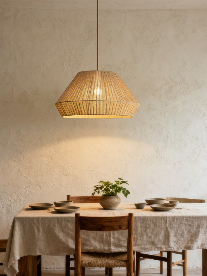 Origami Faceted Linen Pendant Lamp – detail 3