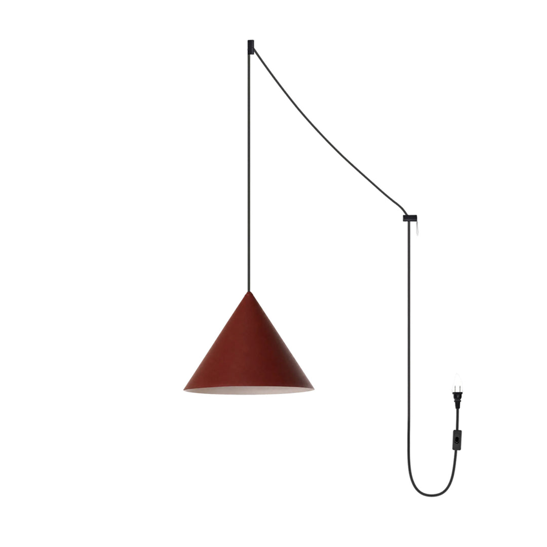 Lámpara colgante minimalista enchufable tipo cono