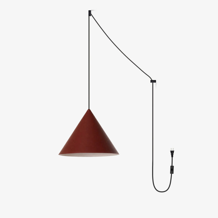 Lámpara colgante minimalista enchufable tipo cono