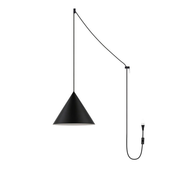Lámpara colgante minimalista enchufable tipo cono