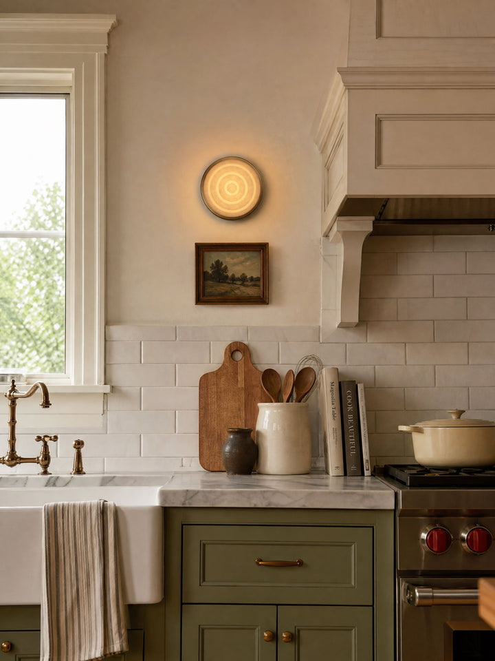 Orlina Stone Disc Wall Sconce