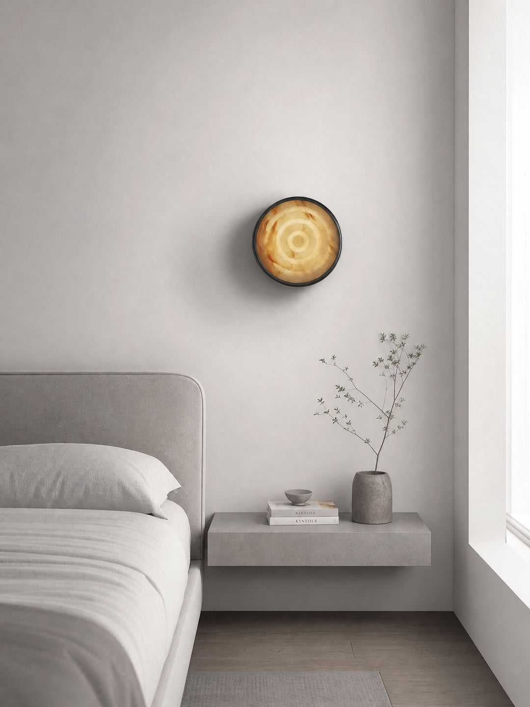 Orlina Stone Disc Wall Sconce
