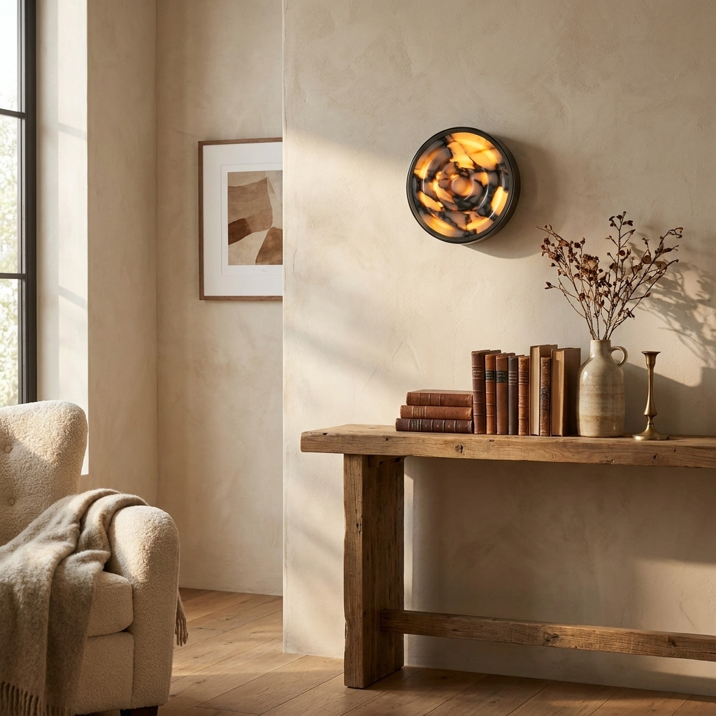 Orlina Stone Disc Wall Sconce