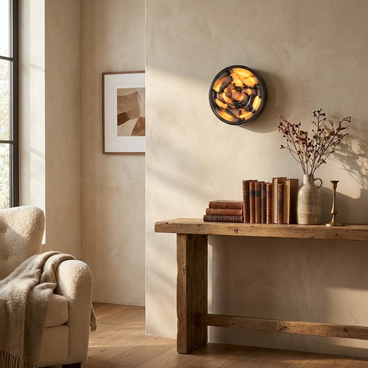 Orlina Stone Disc Wall Sconce