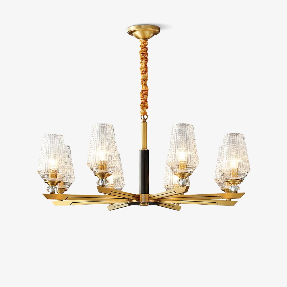 Orrefors Brass Chandelier - Vakkerlight