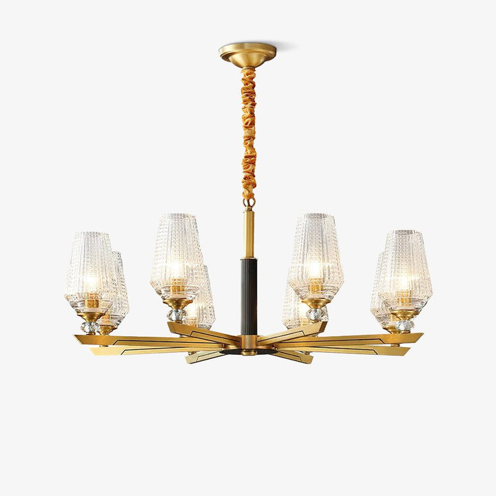 Orrefors Brass Chandelier - Vakkerlight