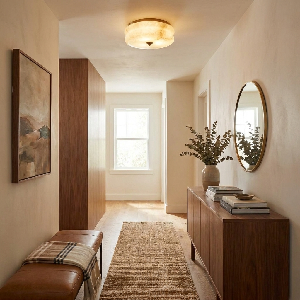 Orsay Alabaster Flush Mount
