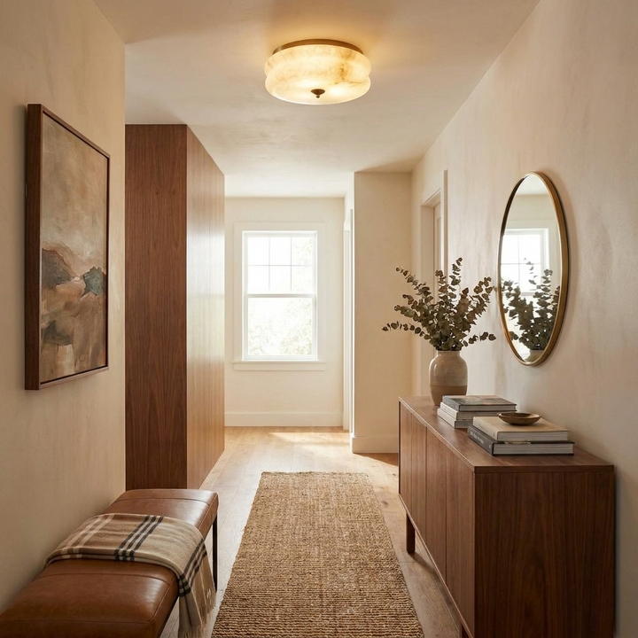 Orsay Alabaster Flush Mount