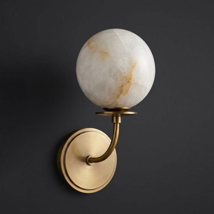 Orsella Single Alabaster Globe Wall Sconce
