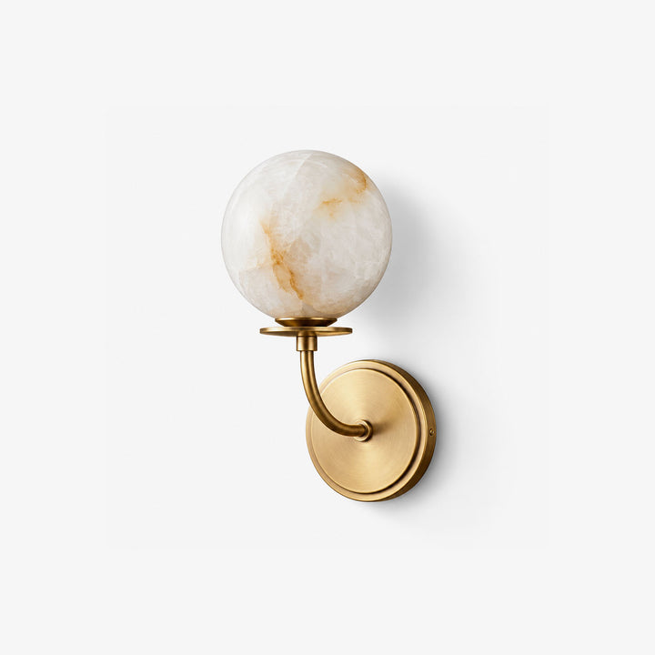 Orsella Single Alabaster Globe Wall Sconce