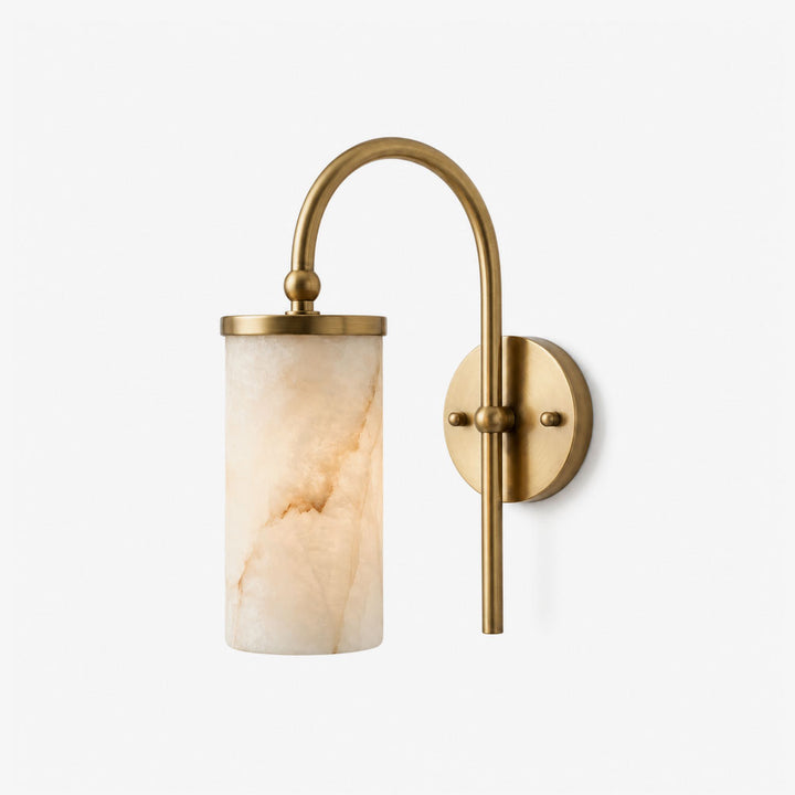 Orvella Alabaster Arc Wall Sconce