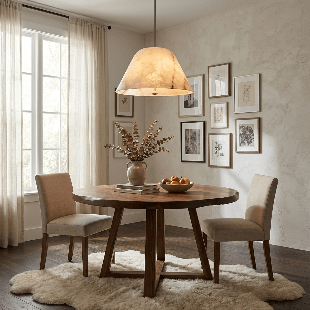 Orvella Alabaster Cone Pendant Light - Vakkerlight