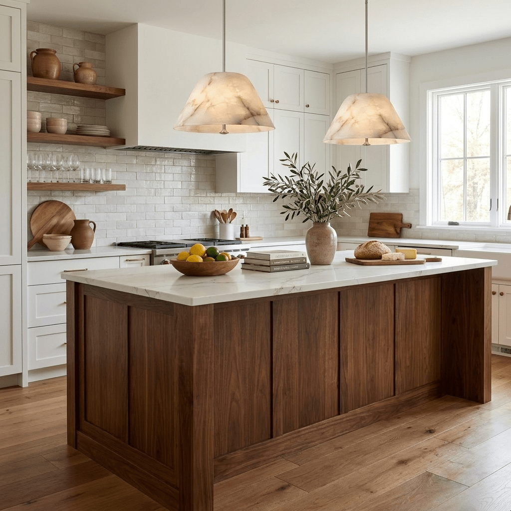 Orvella Alabaster Cone Pendant Light - Vakkerlight