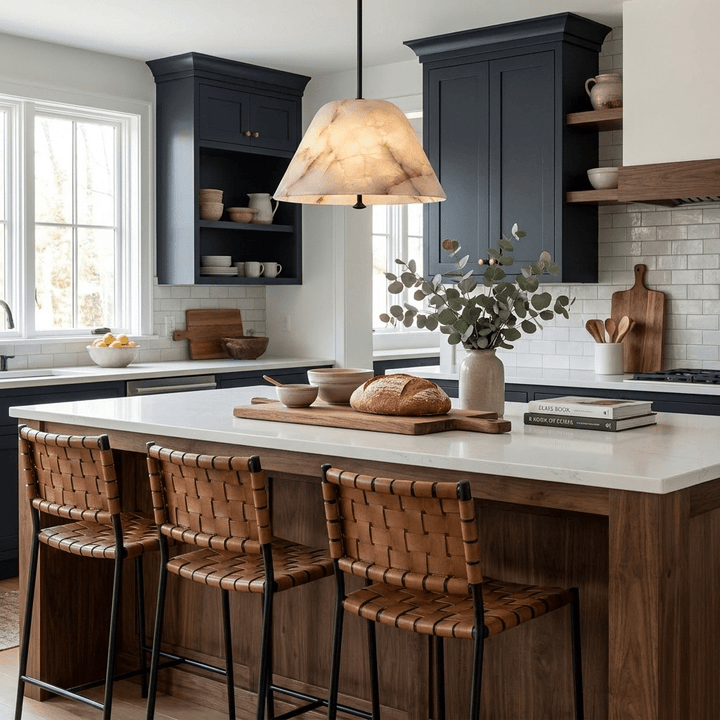 Orvella Alabaster Cone Pendant Light - Vakkerlight