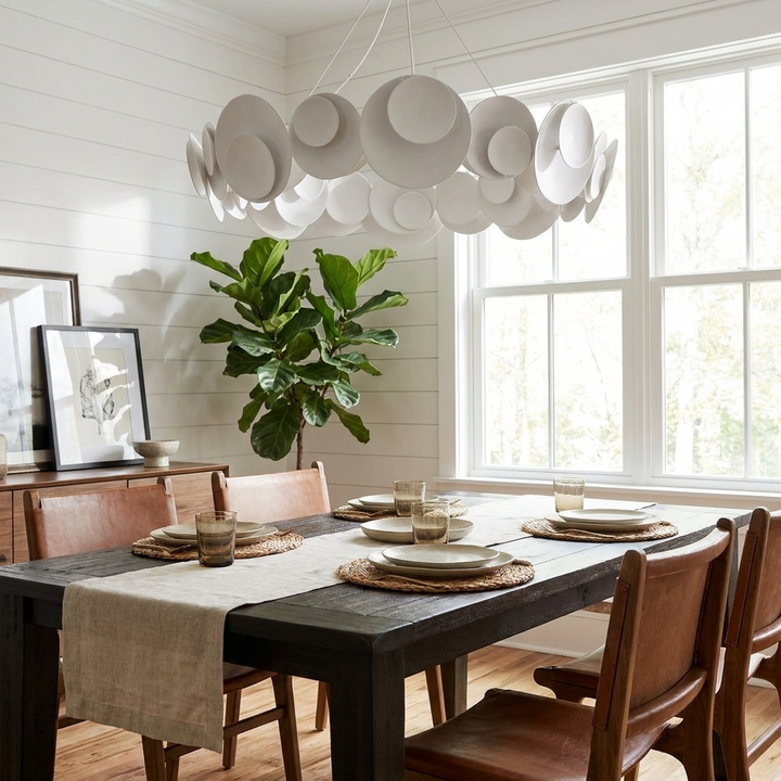 Orvella Plaster Disc Chandelier