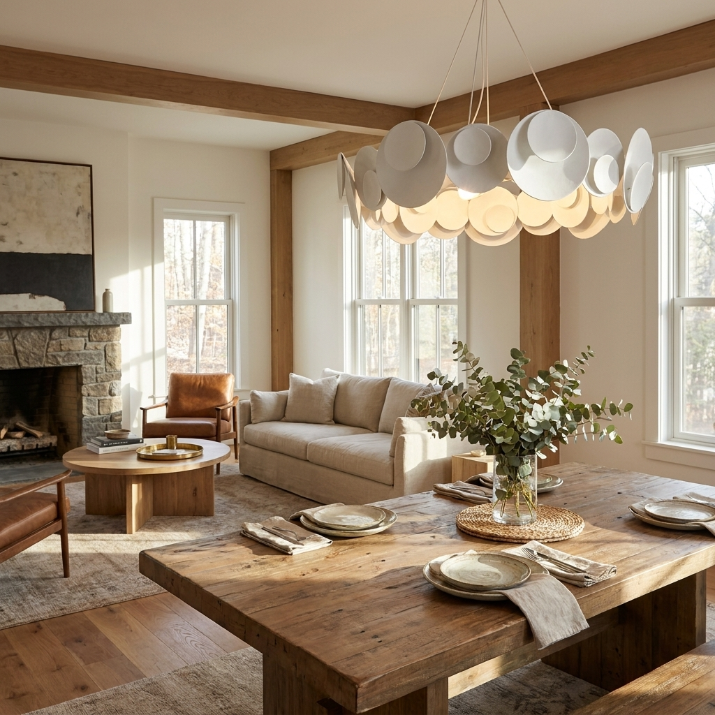 Orvella Plaster Disc Chandelier