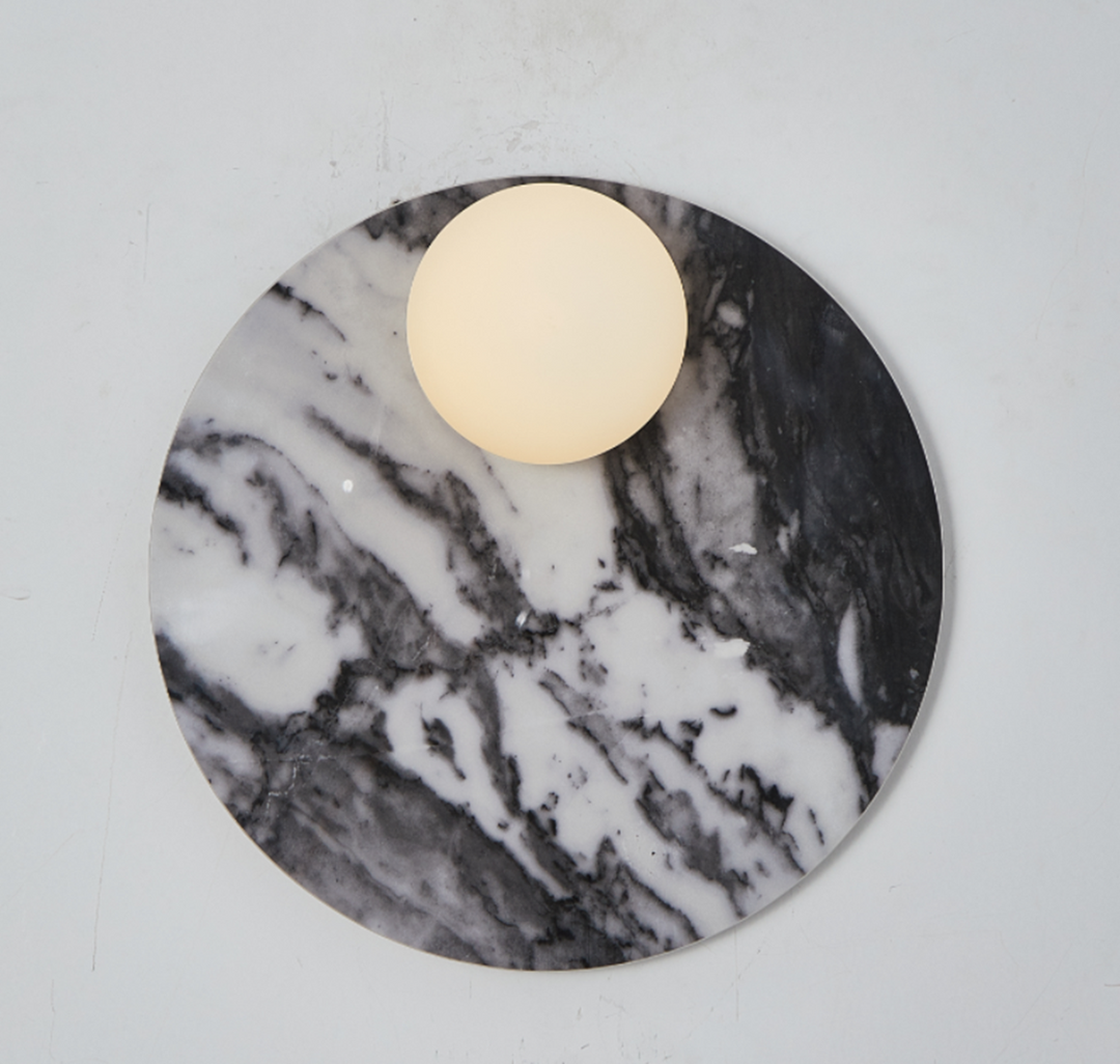 Orvella Stone Disc Wall Sconce