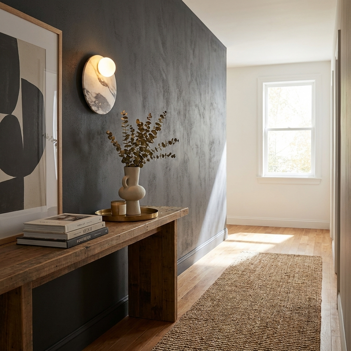 Orvella Stone Disc Wall Sconce