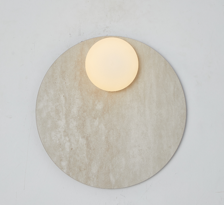 Orvella Stone Disc Wall Sconce