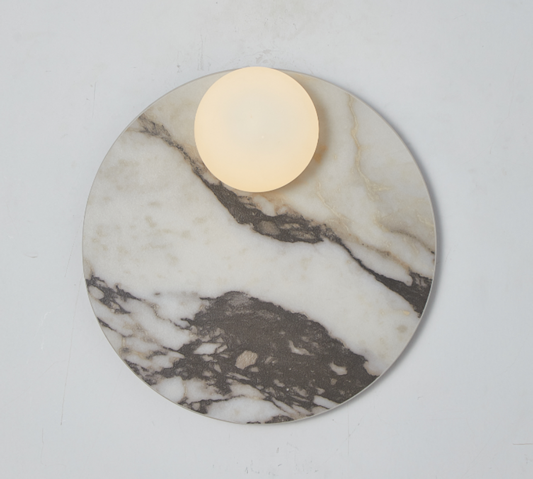 Orvella Stone Disc Wall Sconce