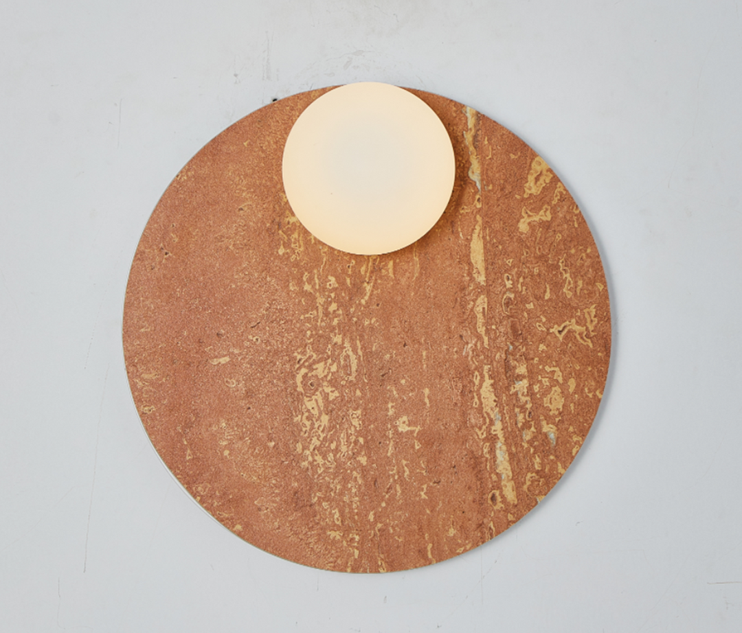 Orvella Stone Disc Wall Sconce