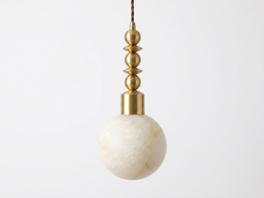 Orvelle Alabaster Beaded Pendant Light - Vakkerlight