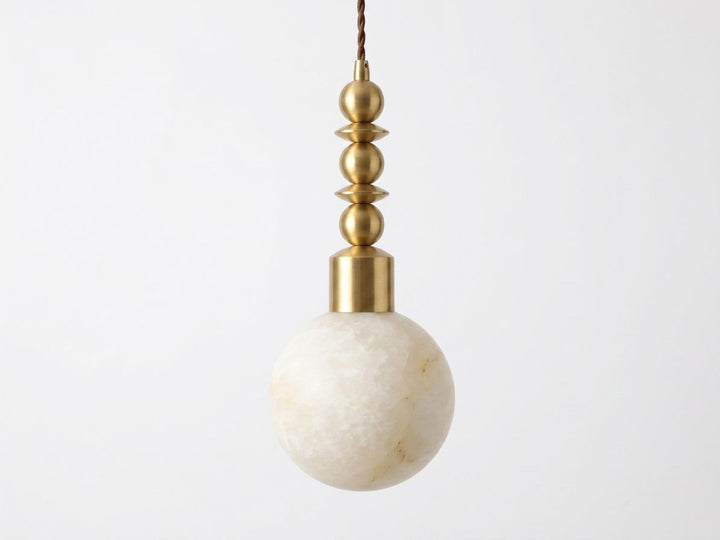 Orvelle Alabaster Beaded Pendant Light - Vakkerlight