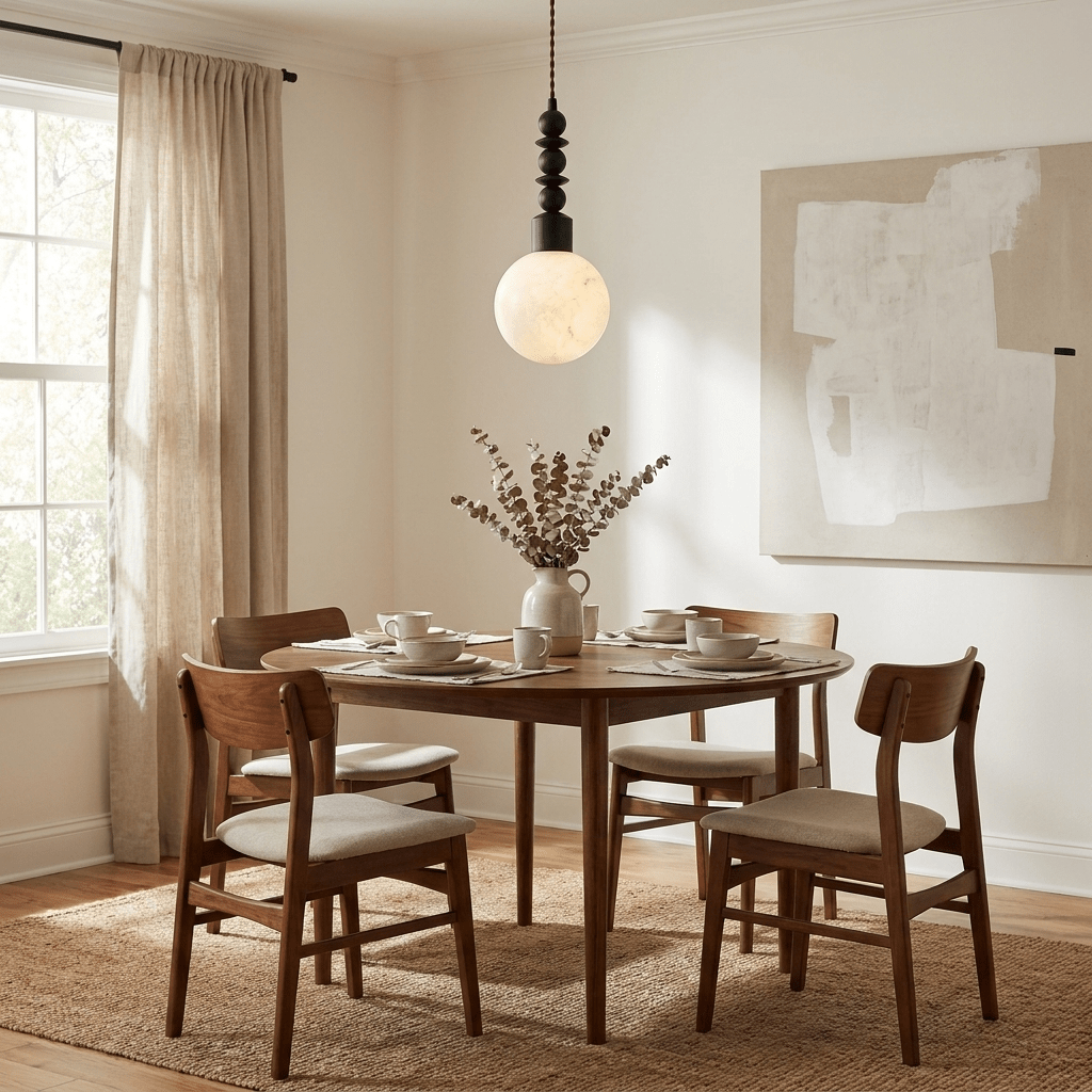 Orvelle Alabaster Beaded Pendant Light - Vakkerlight