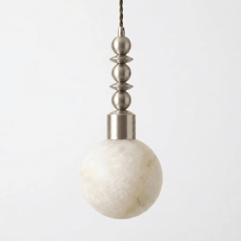 Orvelle Alabaster Beaded Pendant Light - Vakkerlight