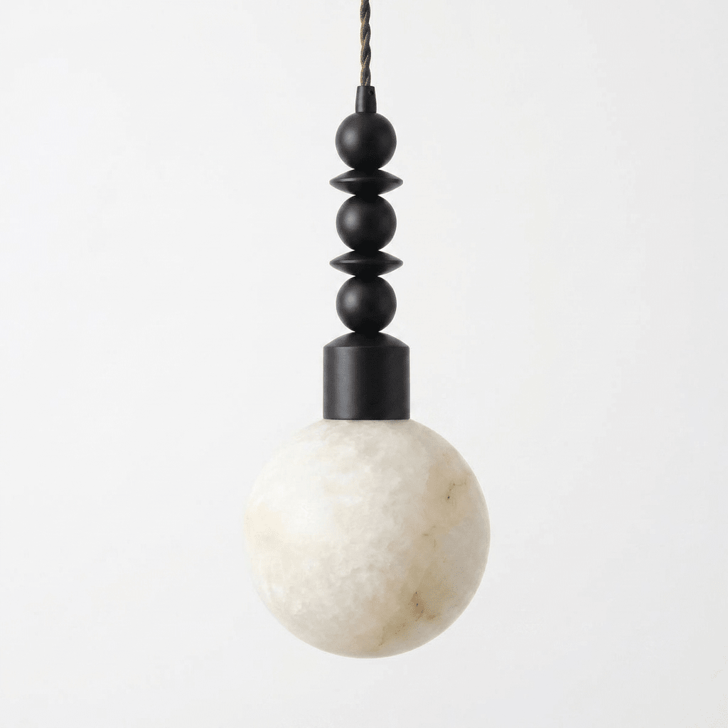 Orvelle Alabaster Beaded Pendant Light - Vakkerlight