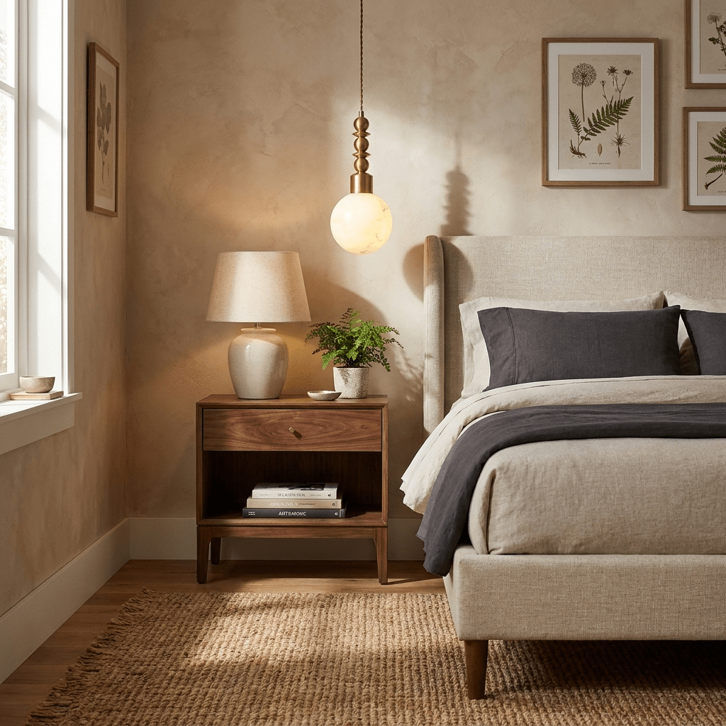 Orvelle Alabaster Beaded Pendant Light - Vakkerlight