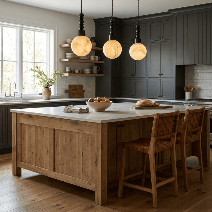 Orvelle Alabaster Beaded Pendant Light - Vakkerlight