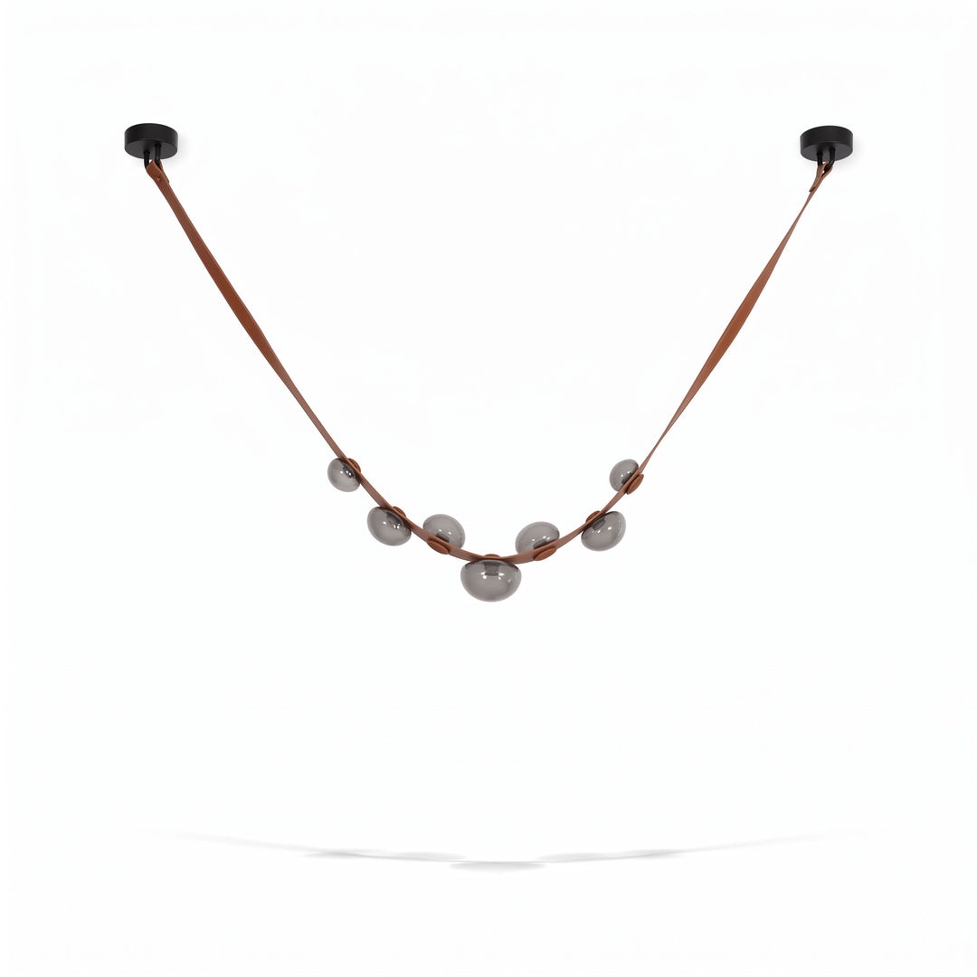 Orvyn Leather Arc Chandelier - Vakkerlight