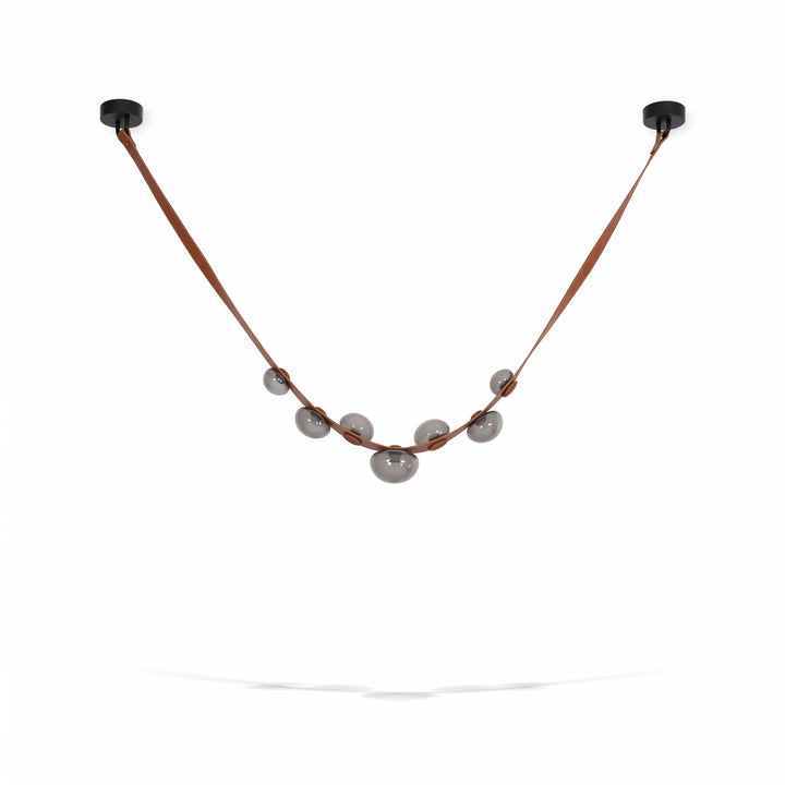 Orvyn Leather Arc Chandelier - Vakkerlight
