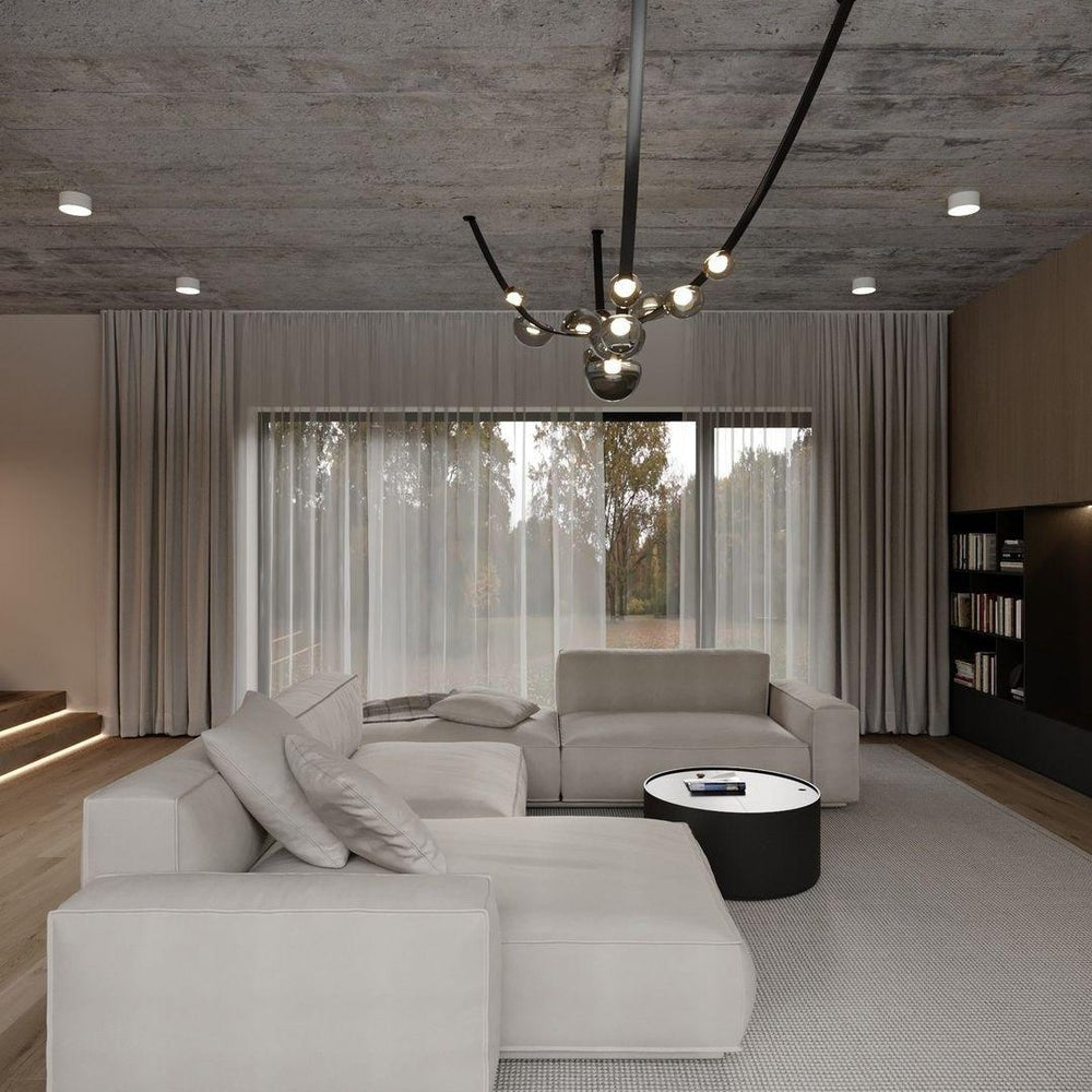 Orvyn Leather Arc Chandelier - Vakkerlight