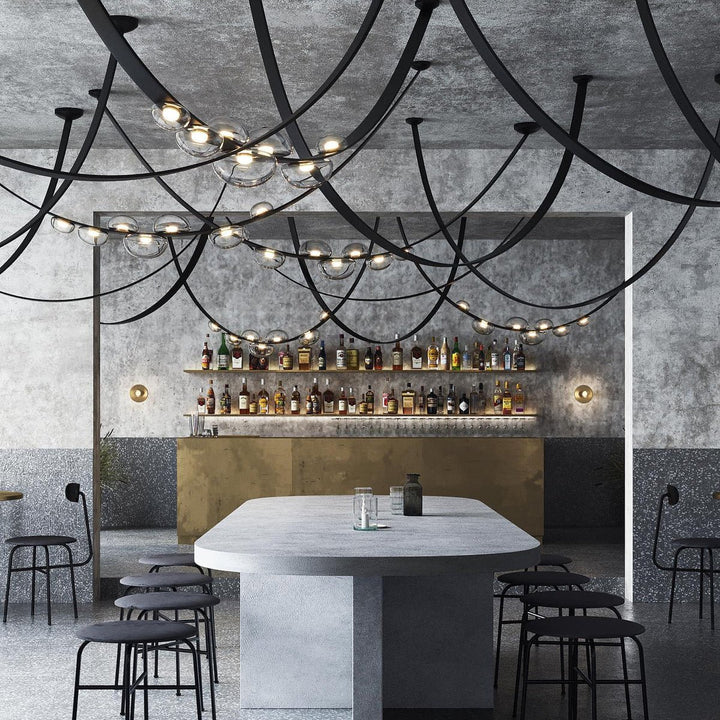 Orvyn Leather Arc Chandelier - Vakkerlight