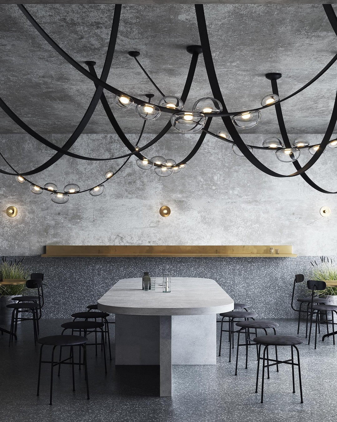 Orvyn Leather Arc Chandelier - Vakkerlight