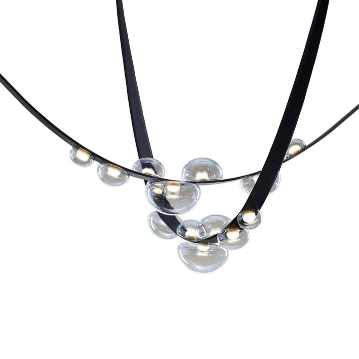 Orvyn Leather Arc Chandelier - Vakkerlight