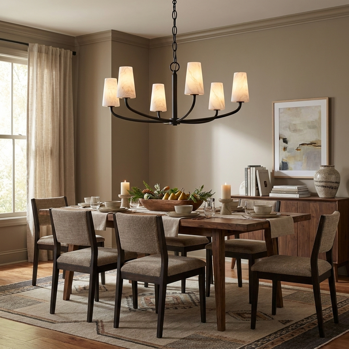 Osier Alabaster Chandelier