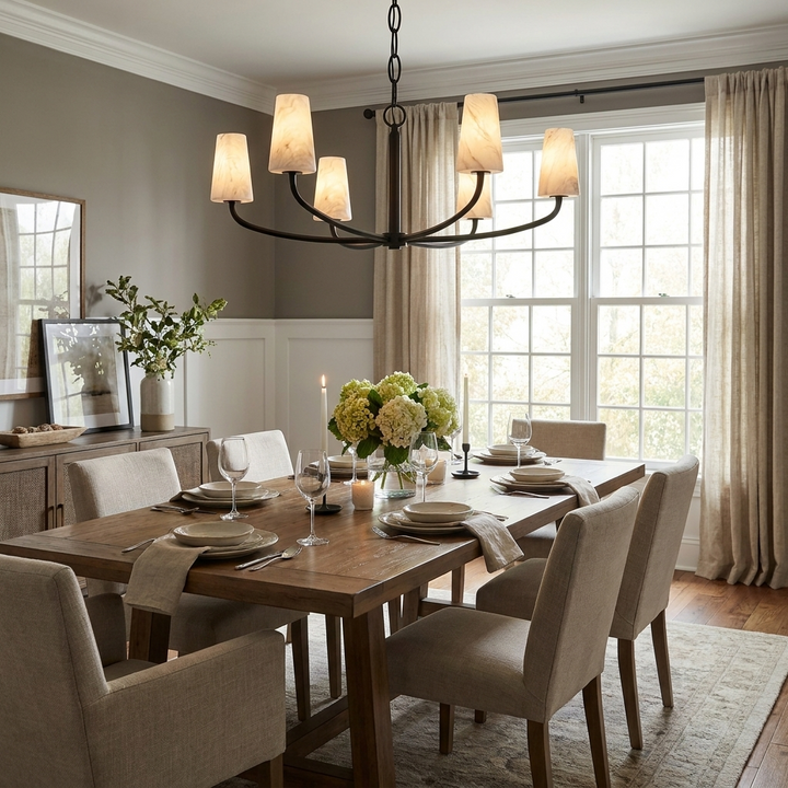 Osier Alabaster Chandelier